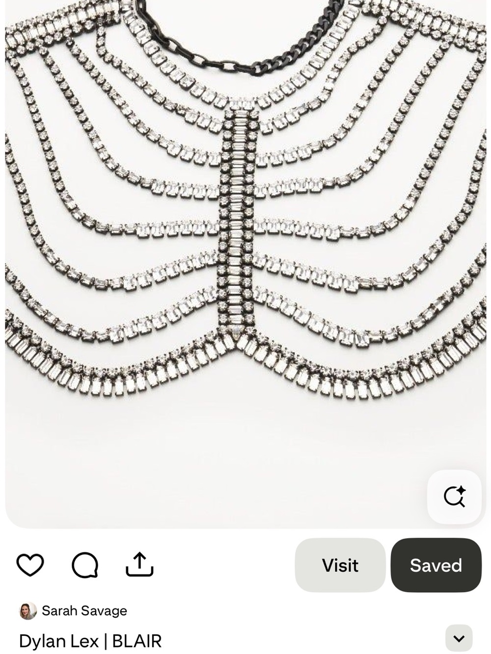 ~-<ISO>-~Dylanlex- Blair Bejeweled Body Chain Top